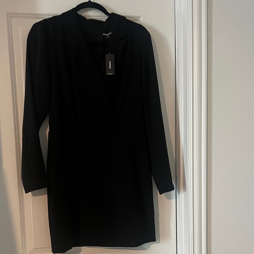 Express Black Long Sleeve Dress